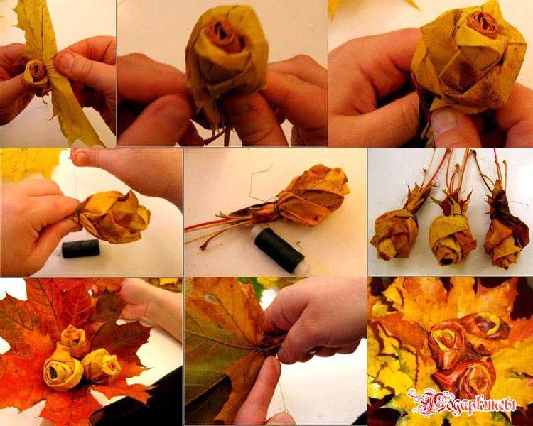 Как  сделать розы из кленовых листьев своими руками: пошаговый мастер-класс | мастер-классы по рукоделию