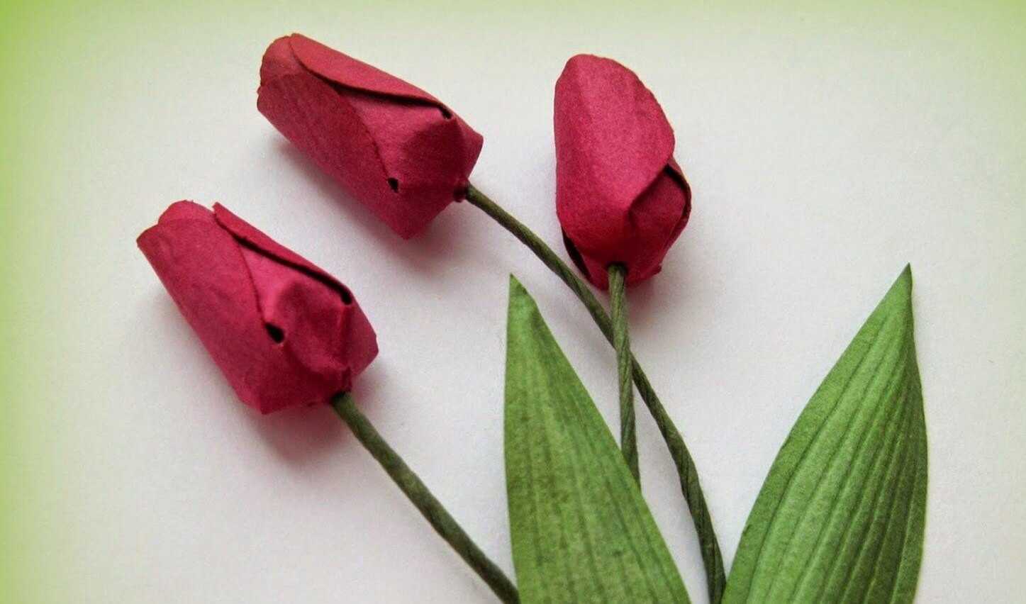 Тюльпаны из бумаги своими руками: пошаговая инструкция с фото и шаблоном