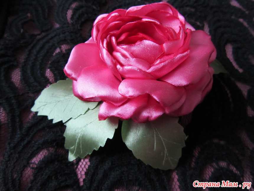 Розы из атласных лент. мастер-класс с пошаговыми фото