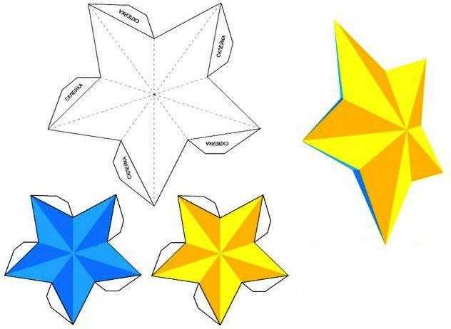Как сделать звезду из бумаги: простую объемную, большую, выпуклую. как сделать звезду из бумаги: блестящую, из нескольких деталей: пошаговое описание, фото