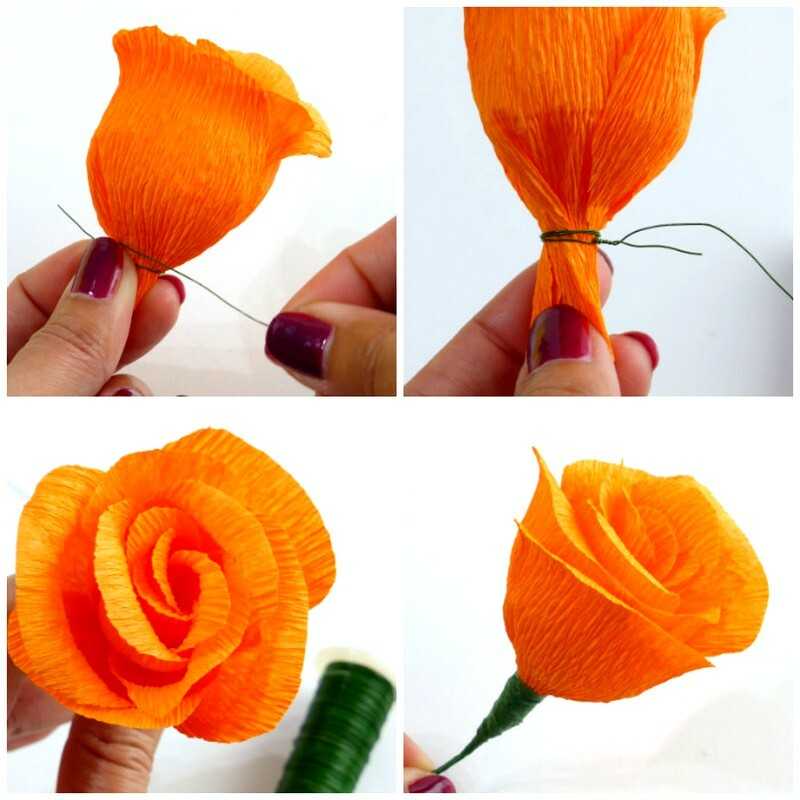 Поделки из  гофрированной бумаги: цветы своими руками пошагово