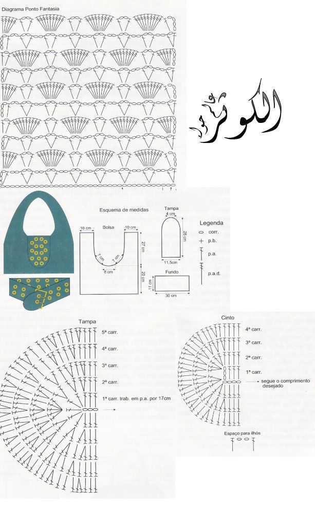 Сумки крючком - вязание сумок крючком с описанием и схемами