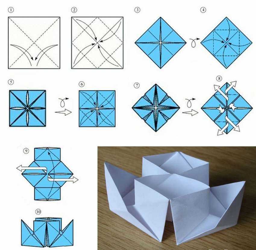 Оригами пароход: 2 простых способа для детей