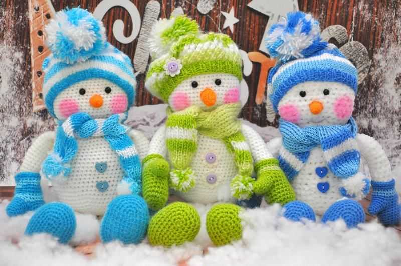 Вязание крючком снеговика. снеговик снежок схема амигуруми
